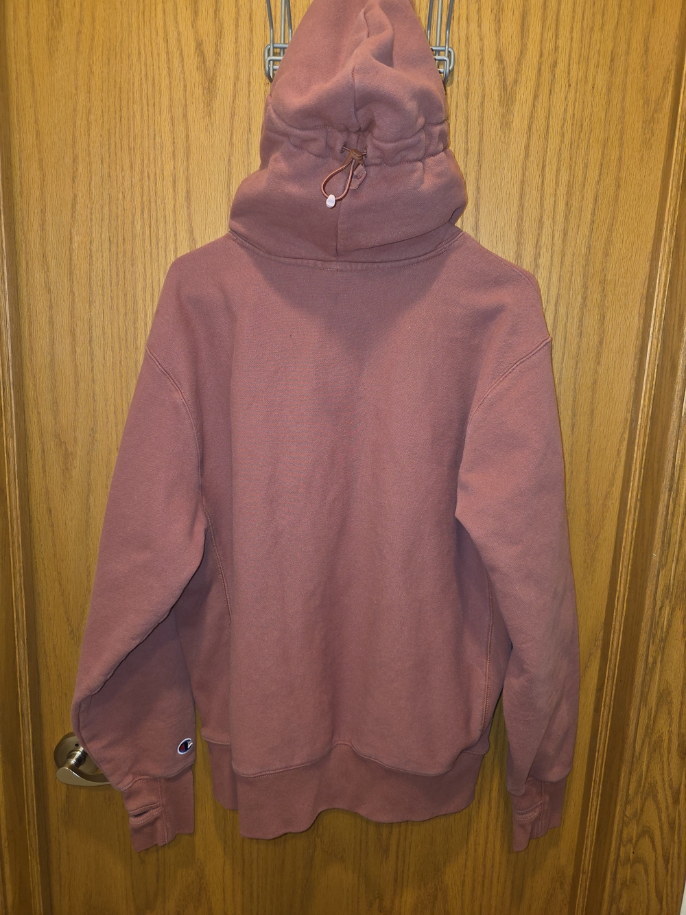 Champion Dusty Rose Pullover Hoodie with Logo - Picture 5 of 6